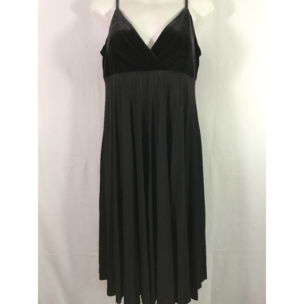 AB Studio LBD Black Sleeveless Midi Dress Evening Holiday